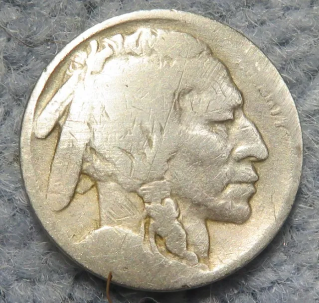 1920's USA Buffalo Indian Head Nickel (five cents) Coin in Fine Condition