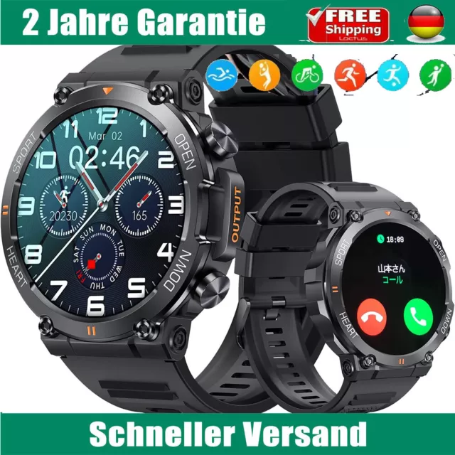 Für Samsung iPhone Smartwatch Armbanduhr Blutdruck Fitness Tracker Herren Damen