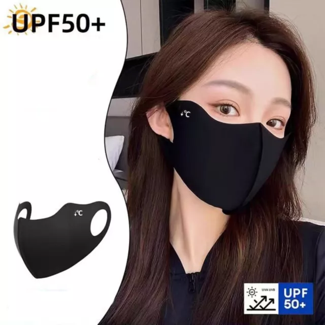 Summer Ice Silk Mask Face Mask Face Gini Mask Adjustable Face Cover  Sports