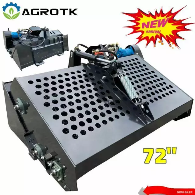 AGT 72'' Hydraulic Skid Steer Landscape Rake Rock