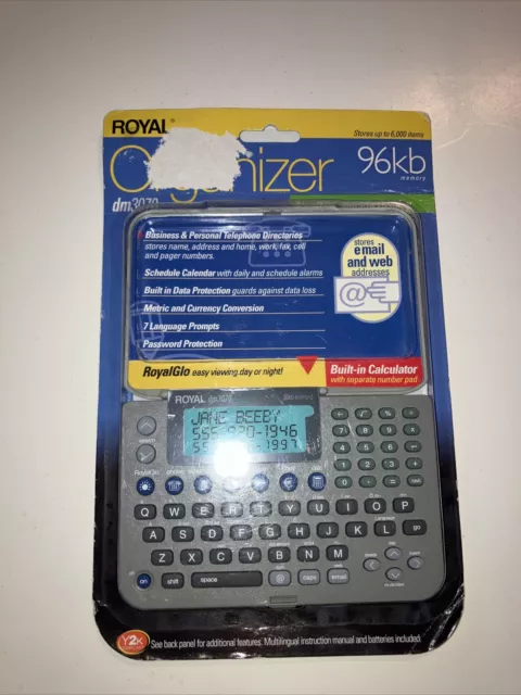 Royal Corporate 256KB 4-Line Electronic Organizer with Built-In Calculator