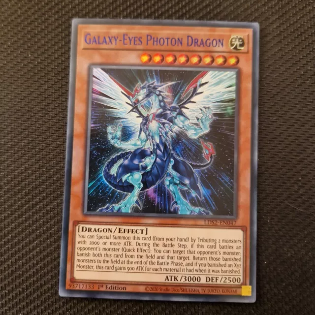 LDS2-EN047-B Galaxy-Eyes Photon Dragon | Blau Ultra seltene 1. Auflage YuGiOh Karte