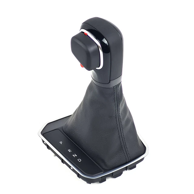 Padaodao Pommeau de levier de vitesse à 5 vitesses en cuir cousu pour la plupart des véhicules manuels automatiques MT, rouge