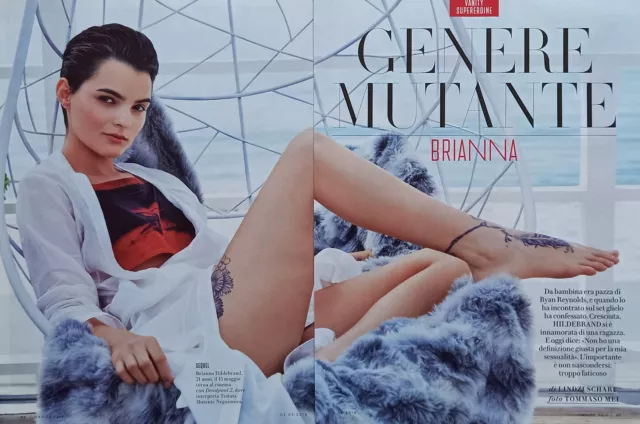 Italian Clipping Ritaglio 2018 BRIANNA HILDEBRAND genere mutante 4 PAGINE