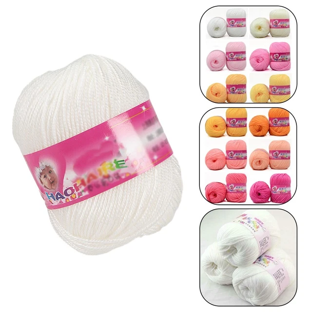 Pack de 6 fils de soie cachemire délicats et luxueux pour bébé tricot doux à