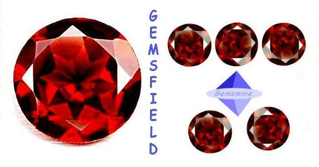 IF - 2.75cts SPESSARTITES NATURELLES d' INDE ! LOT 5 BRILLANTS 5mm ! poli AAA++