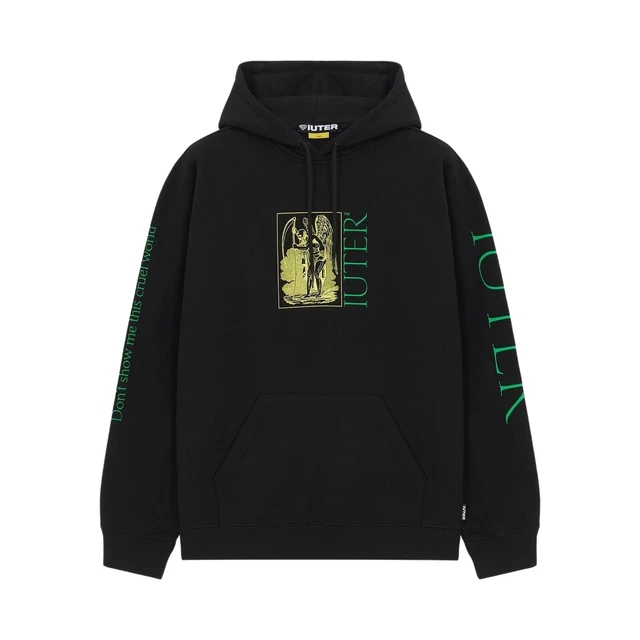 IUTER CRUEL WORLD Felpa Uomo 23WISH13 BLK Black EUR 93 50
