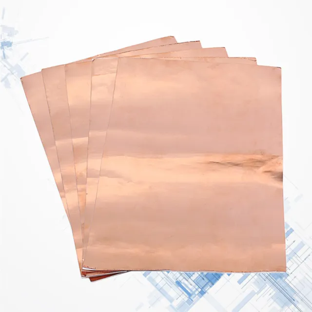 5 piezas lámina de cobre papel cortable delgado hágalo usted mismo material artesanal para conexión a tierra