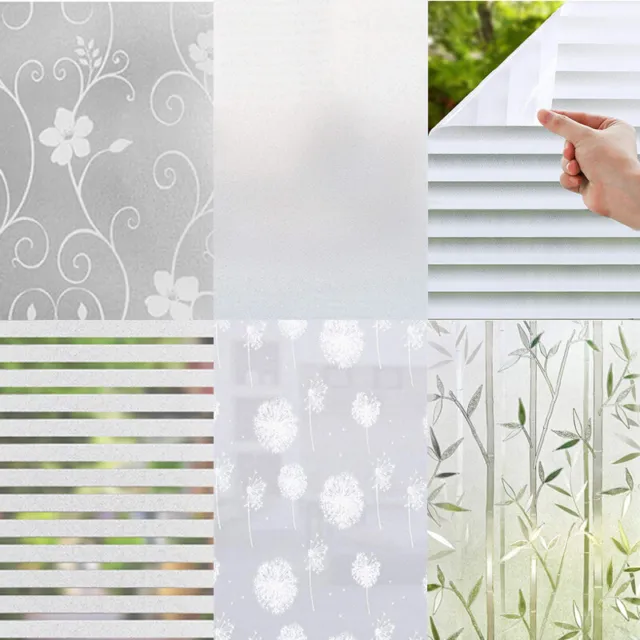 Privacy White Frosted`Window Film Frost Etched·Glass Static Plastic·Vinyl-UK,