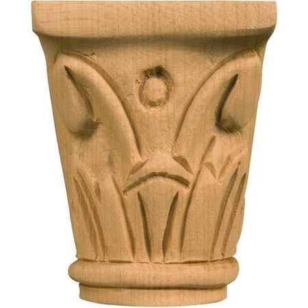 OSBORNE WOOD PRODUCTS 7103C 2 3/4 x 2 1/4 x 1 Sm. Swirl Half Round Capital in