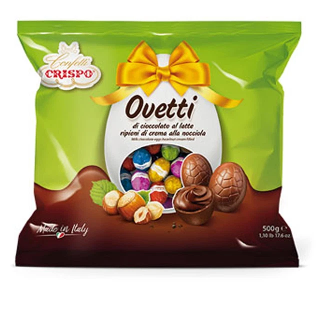 OVETTI CIOCCOLATO AL Latte Crema Nocciola Crispo Uova Pasqua 500 Gr ...