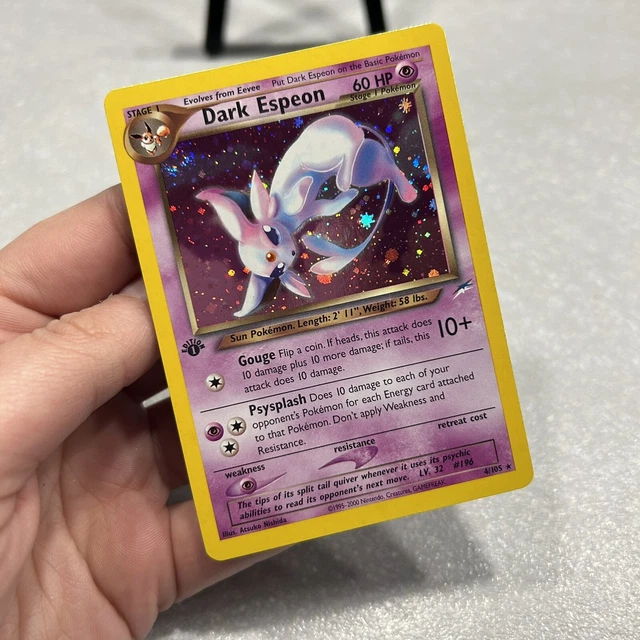 Dark Espeon 4/105 Neo Destiny 1st Edition Pokemon Card - WOTC Holo - Front NM