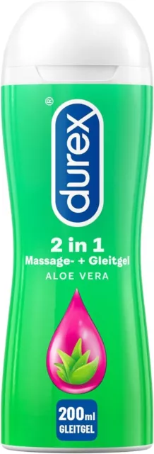 Durex Massage 2 in 1 olio massaggi intimo gel Aloe Vera base acqua 200ml