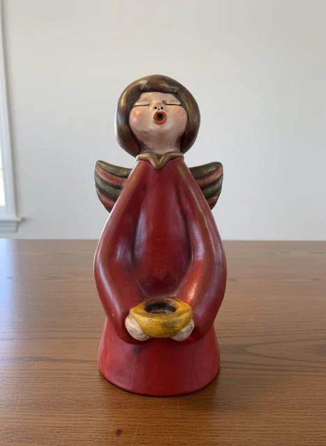 Addobbo Natalizio THUN - Angelo Con Lanterna In Ceramica, Grande (5x4,6x6,7 Cm), Decorazione Per Albero Di Natale