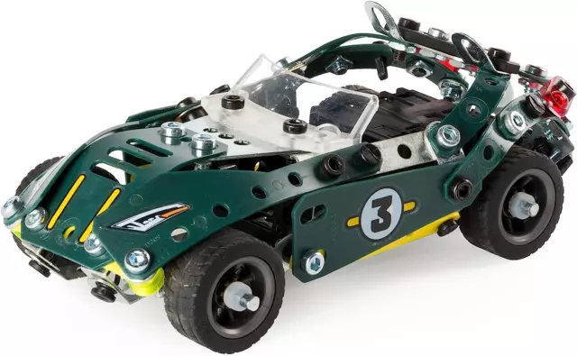 Meccano Rally Racer 1 Model Set With Electric Motor Cabriolet Kit 174 Pieces UK 2