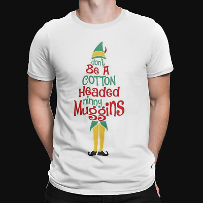 Elf Cotton Muggins T-Shirt - Xmas Christmas Film Funny TV Movie Comedy Retro UK