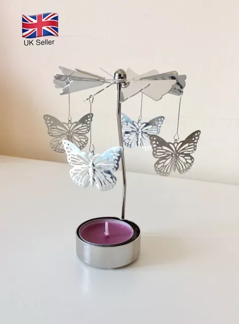 Bettfly Rotary Carousel Spinning  Tea light Candle Holder Home decor