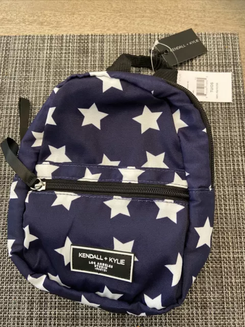 LIMITED Kendall & Kylie Jenner Los Angeles mini backpack Blue W Stars GUC