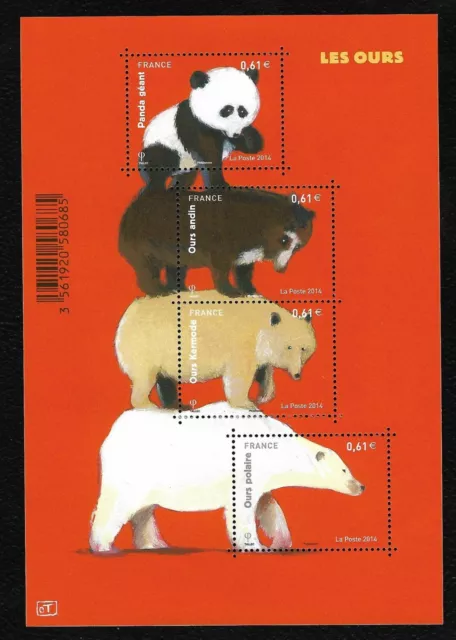 Bloc Feuillet 2014 N°F4844 Timbres France Neufs - Les Ours