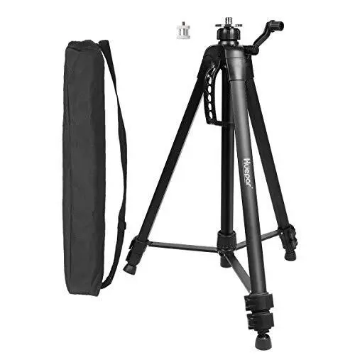 Tripod 1.6m/5.2ft Flat Head Aluminum Tripod for Laser Level, with Handle and ...