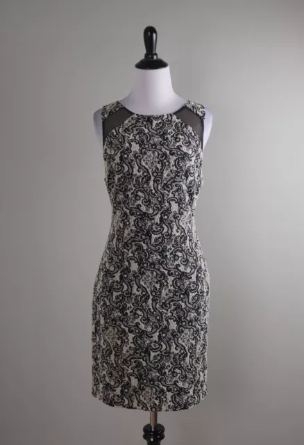 ALICE + OLIVIA $398 Thalia Sleeveless Jacquard Lined Mesh Mini Dress Size 6 2