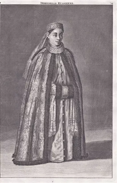 Russia Russland costume Tracht Kostüm woman Frau Kupferstich Bruijn 1718