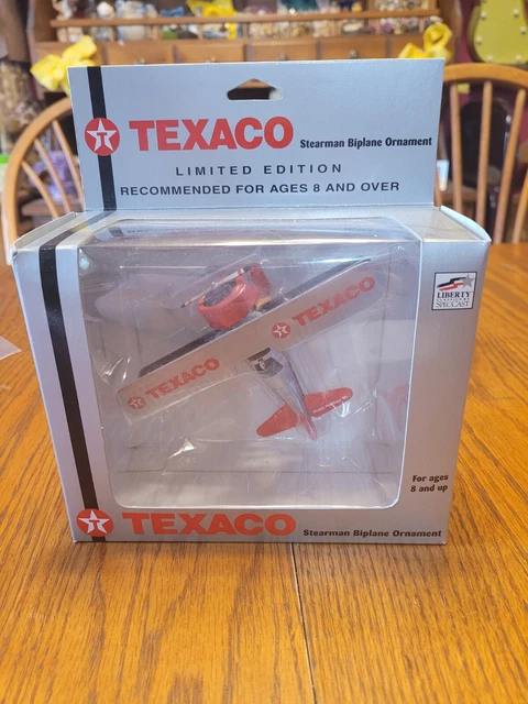 NIB - Stearman Biplane Ornament Texaco Petroleana - Liberty Classics SpecCast