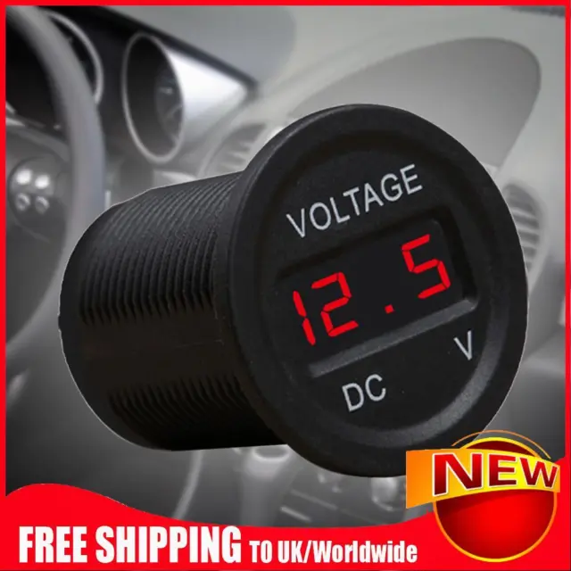 DC 12V 24V Digital Voltmeter LED Display Universal for Car Motorcycle Truck