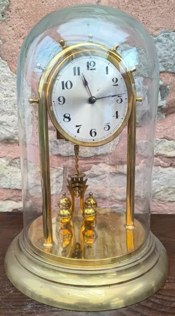 Vintage Kundo Torsion Clock - Large Dial German Anniversary Mantel Clock 1920 2