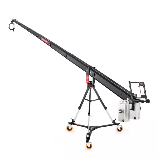 PROAIM 22ft Telescopic Video Jib Camera Crane Pan Tilt Motorized Head Dolly