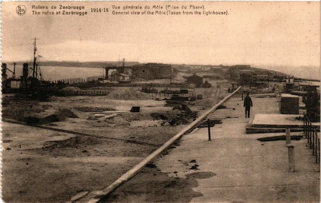 CPA AK Military Ruins of Zeebrugge - General View of the Mole (362673)