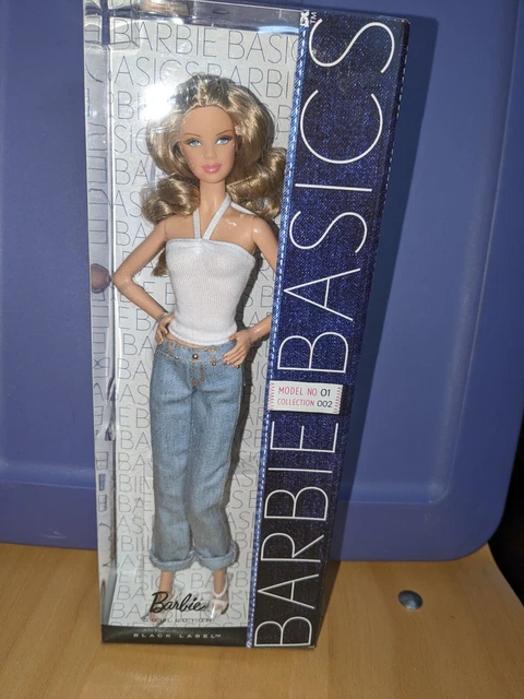 New In Box 2010 Barbie Basics 002 Jeans Collection Model Muse No. 01 Black Label