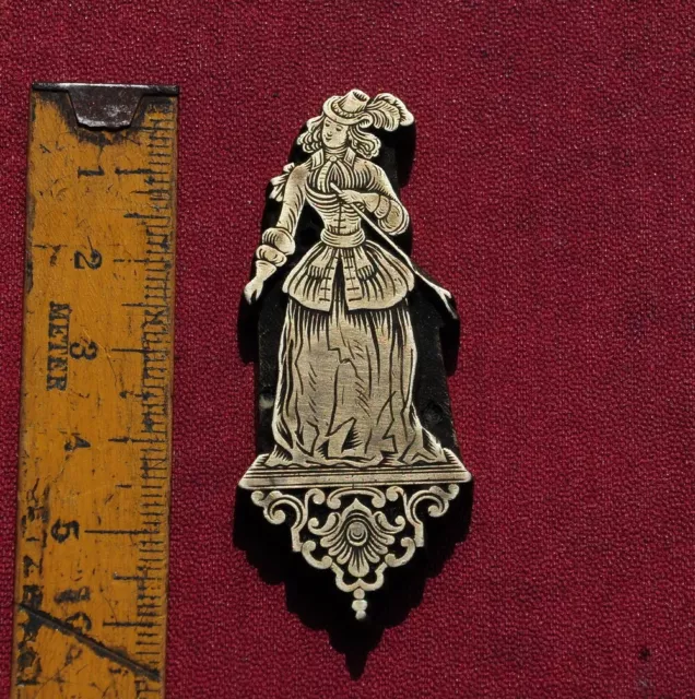 brass ornament bookbinding Art Nouveau gilding bookbinder embossing lady  woman