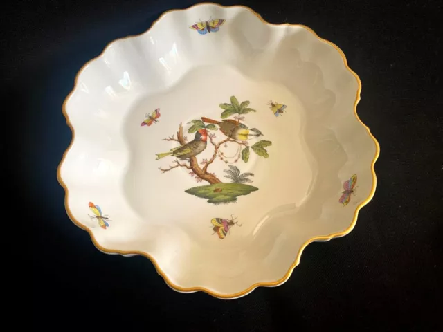 Herend Porcelain Handpainted Rothschild Serving Tray 6163/Ro