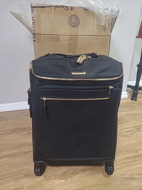 Tumi Black Gold Ledger Continental Carry On Luggage