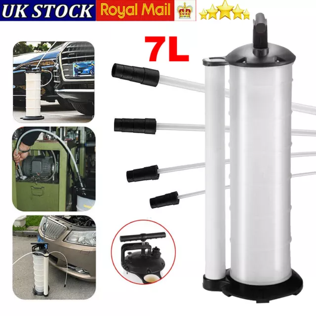 7L Manual Vacuum Car Oil Fluid Extractor Pump Petrol Fuel Transfer 70-170PSI