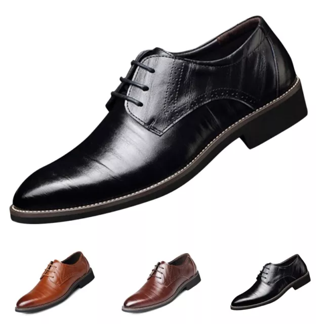 Mens Dress Shoes Business Oxfords Men Fashion Lace Up Party Lightweight Flats