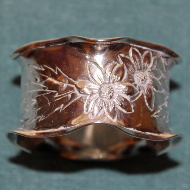Antique American Art Nouveau Sterling Napkin Ring