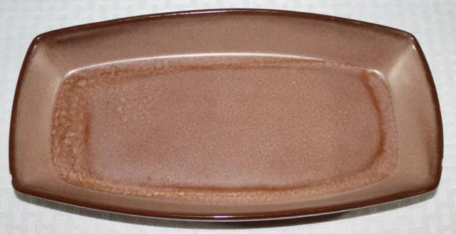 VINTAGE - FRANKOMA Pottery - Medium Serving Platter 5Q - Mocha Brown