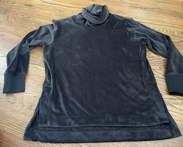 Athletic Soft Thick Fleece Turtleneck Pullover Women's Top Sz L 12-14 Excellent