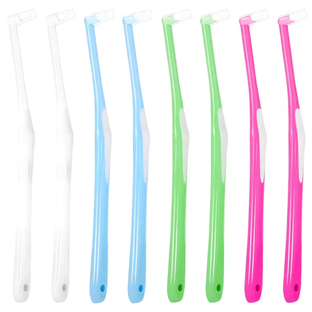 8pcs Interspace Toothbrush Slim With Cover Soft Single Tufted Detail Cleaning