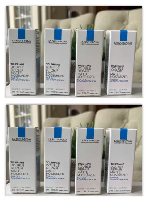 8 La Roche Posay Toleriane Double Repair Matte Moisturizer 0.1 Oz I /3mL Each