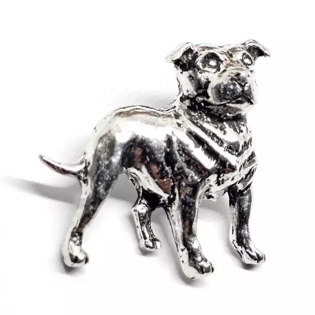 Staffie Pin Badge Broche Staffordshire Bull Terrier Étain Badge Par AR Brown