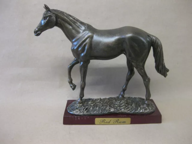 Red Rum Race Horse Figure ~ Atlas Editions ~ Bronze Effect ~ 6" ~ 15.5 cm ~Boxed 2