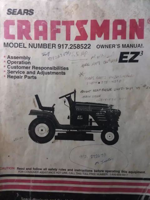Craftsman lt2000 sales 18 hp manual