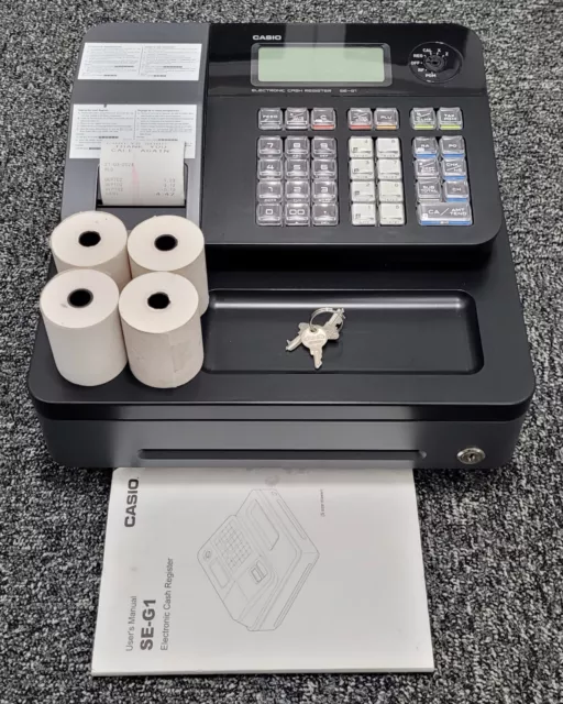 Casio SE-G1 Electronic Till / Cash Register - Excellent Condition + Till Rolls