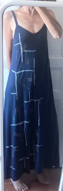 Robe Longue Coton Verichou - Bleu - Taille 38/40 - Midi - Été