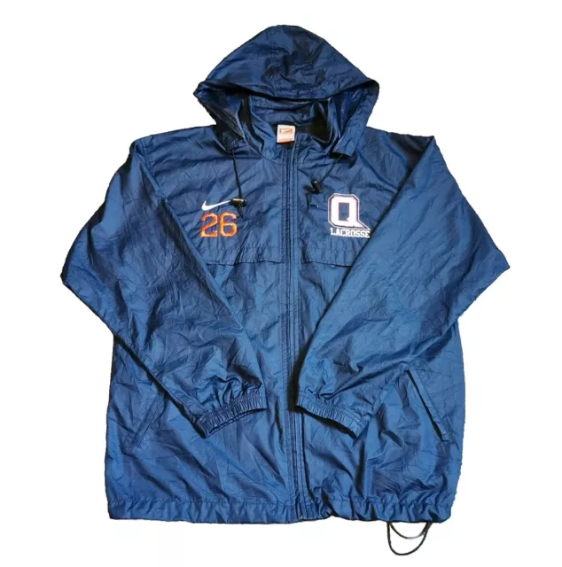 Nike Team Storm Fit Lacrosse Jacket Windbreaker Vintage Y2K Navy Blue Size Small