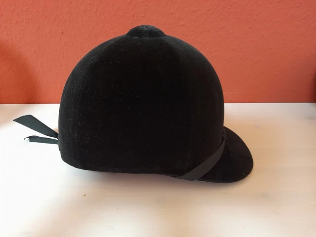 Reitkappe für Erwachsene, schwarz, Samt