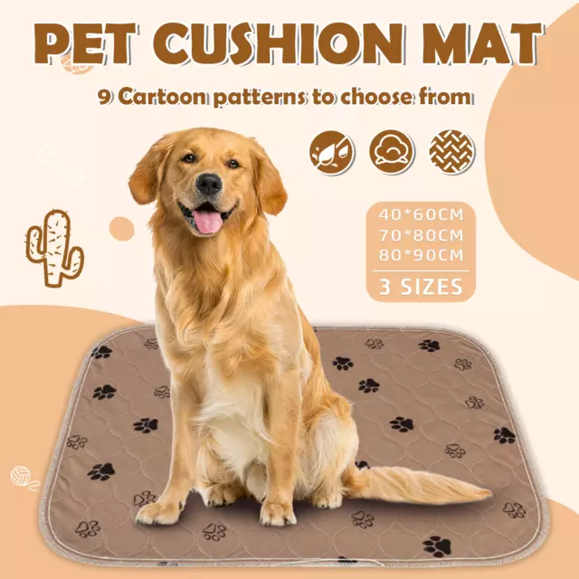 Washable Pet Dog Cat Puppy Training Pee Reusable Pads Cushion Bed Absorbent Mat